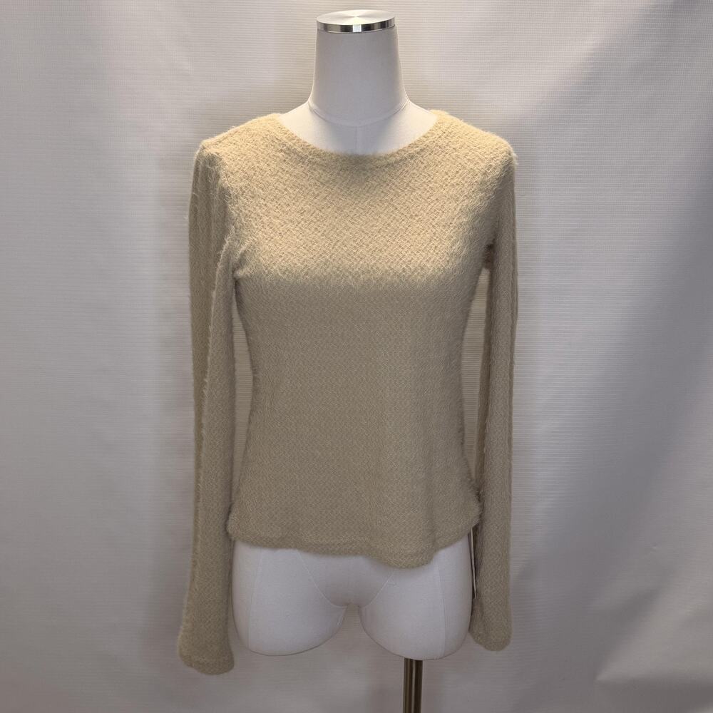 Dazy Sweater Womens XXL Beige Long Sleeve Pullover Textured Knit Soft Top